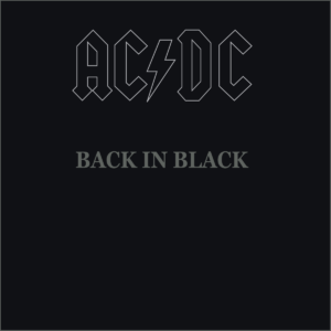 AC-DC Back in black cover album art