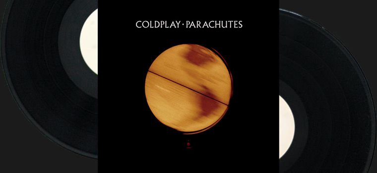 Yellow Coldplay Album Cover Art. Yellow moon on a black background.