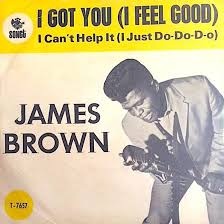 Image of James Brown singing album cover art