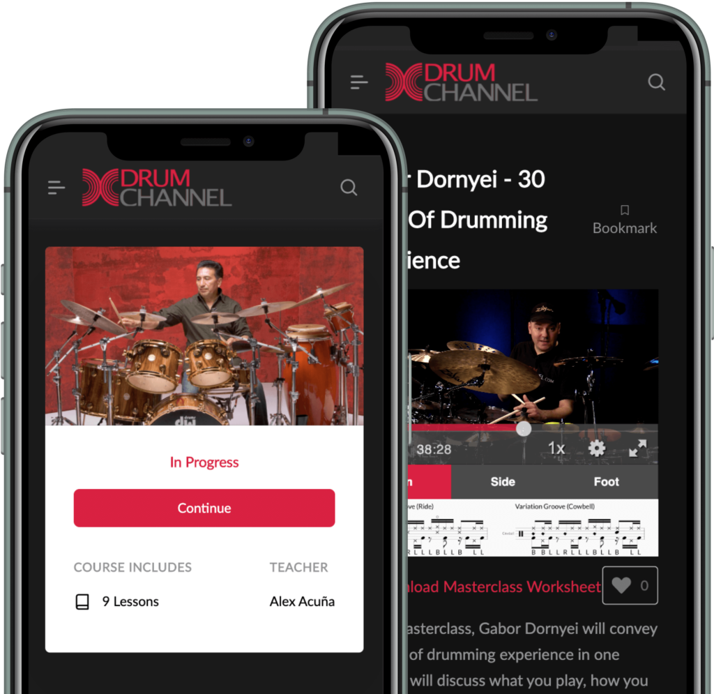 Drum Channel on mobile